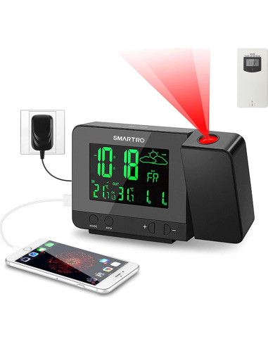 Termómetro Inalámbrico SMARTRO SC31B con Sensor Remoto 60m