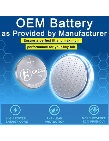 Batería CR2032 para Llave Inteligente Chevrolet GMC 2015-2021