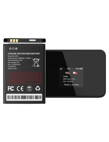 Batería de Reemplazo MF01 para AT&T Turbo Hotspot 2 3000mAh