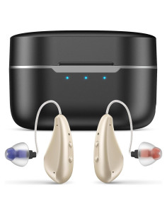 Ayudas Auditivas Recargables Shenzhen Y03, 80H, Negro