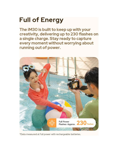 Godox iM30 Mini Flash de Cámara GN15 7 Niveles de Potencia