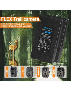 Batería de Litio GOROFO E8P para Cámara de Sendero - 2 Unidades 2