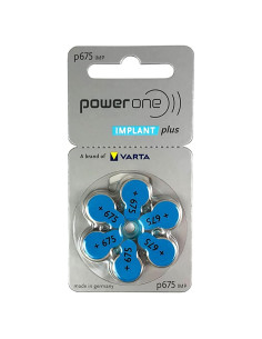 Baterías Power One IMPLANT Plus para Implantes Cocleares - 60 Unidades