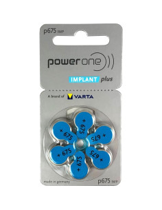 Baterías Power One IMPLANT Plus para Implantes Cocleares - 60 Unidades 2