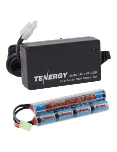 Batería NiMH 9.6V 1600mAh + Cargador Tenergy para Airsoft