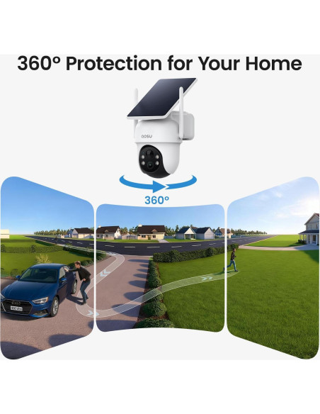 Kit de 6 Cámaras de Seguridad Inalámbricas Aosu 5MP Solar