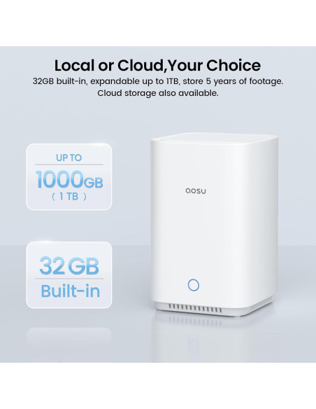 Kit de 6 Cámaras de Seguridad Inalámbricas Aosu 5MP Solar