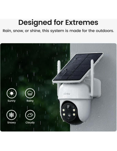 Kit de 6 Cámaras de Seguridad Inalámbricas Aosu 5MP Solar