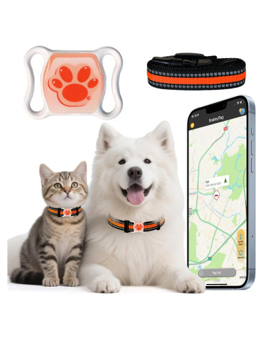 Rastreador GPS para Mascotas VKAFW - Impermeable, 365 Días Batería
