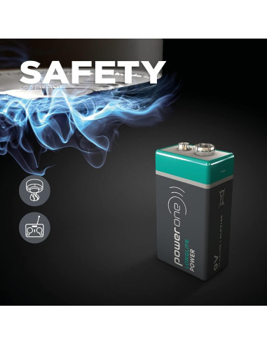 Batería Alcalina 9V Power One LONGLIFE - 1 Unidad