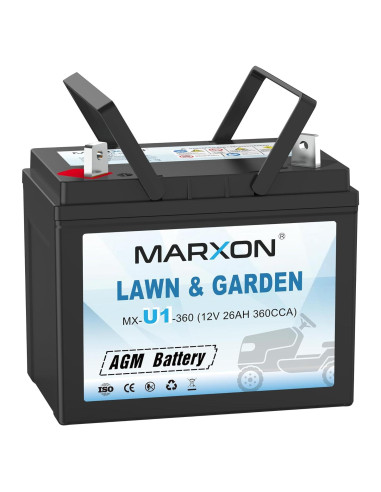 Batería AGM 12V 360CCA MARXON U1 para Cortacésped y Tractores