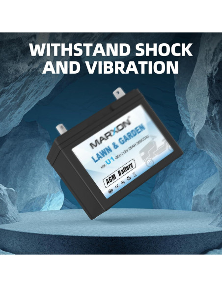 Batería AGM 12V 360CCA MARXON U1 para Cortacésped y Tractores