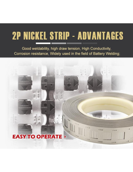 Tira de Níquel 0.15x27mm MatchWhiz 5M para Soldadura de Baterías