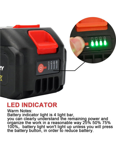 Batería de Litio 21V 4.0Ah con Cargador y LED SHINTYOOL