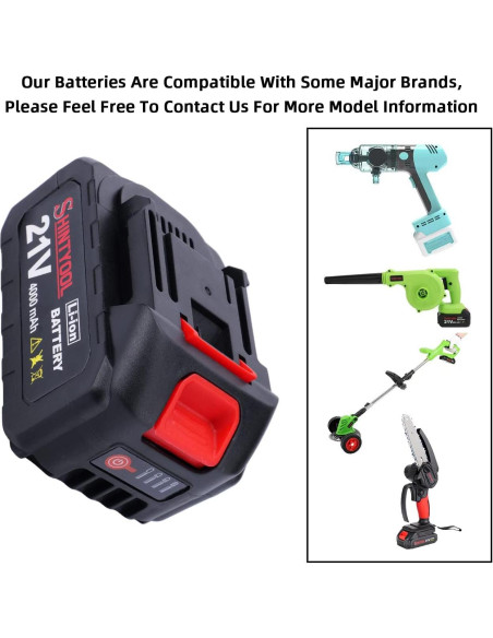 Batería de Litio 21V 4.0Ah con Cargador y LED SHINTYOOL
