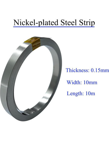 Tira de Níquel 0.15x10mm 10 Metros para Baterías Litio DIY