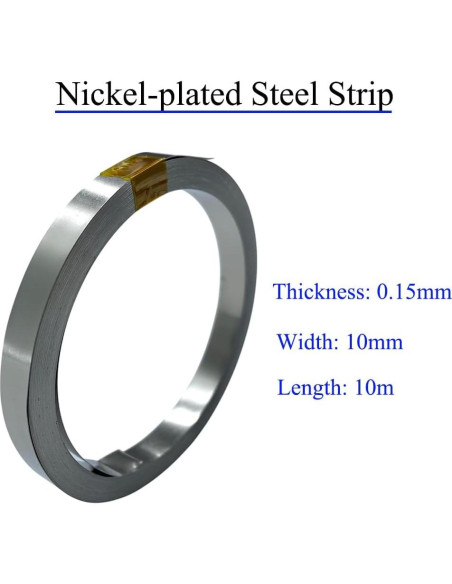 Tira de Níquel 0.15x10mm 10 Metros para Baterías Litio DIY