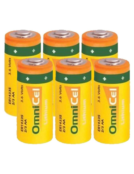 Batería de botón OmniCel ER14335 3.6V 1.65Ah Li-SOCl2