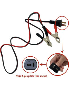 Cables de Carga de Batería 12V DC 15AWG POWER PRODUCTS 2PCS 2
