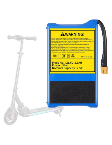 Batería de Reemplazo 21.6V 2.5Ah SmooSat E9/E9 Pro/E9 Apex