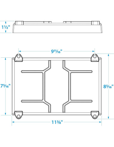 Bandeja de Batería Seachoice Grupo 24 con Correa 28.8x18.5cm