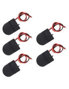 5 Soportes de Batería CR2032 con Interruptor ON-OFF Negro