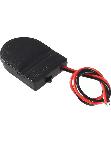 5 Soportes de Batería CR2032 con Interruptor ON-OFF Negro