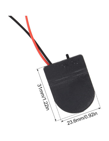 5 Soportes de Batería CR2032 con Interruptor ON-OFF Negro