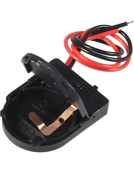 5 Soportes de Batería CR2032 con Interruptor ON-OFF Negro