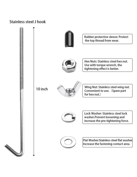 Soporte de Batería ARONOVA AL1420-10-SV con Pernos de 25cm