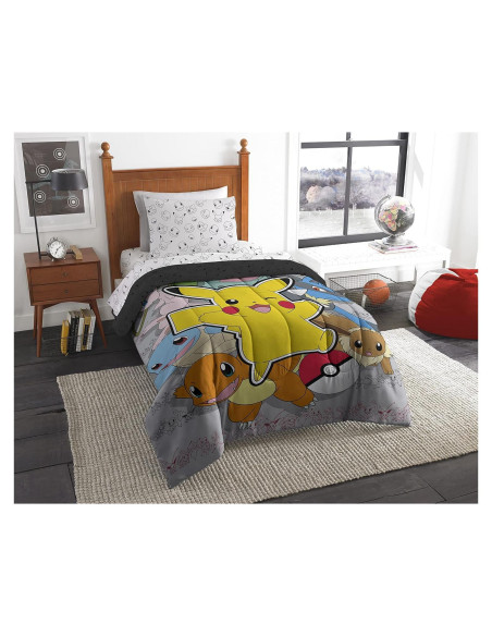 Conjunto de cama Twin Northwest Pokemon Battle Squad