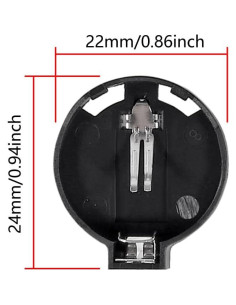 100 Soportes de Batería CR2032 con 2 Pines de Montaje 2