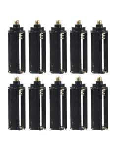 10pcs Soporte de Batería Cilíndrica Negra para 3 Baterías AAA