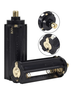 10pcs Soporte de Batería Cilíndrica Negra para 3 Baterías AAA 2