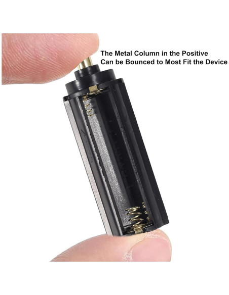 10pcs Soporte de Batería Cilíndrica Negra para 3 Baterías AAA