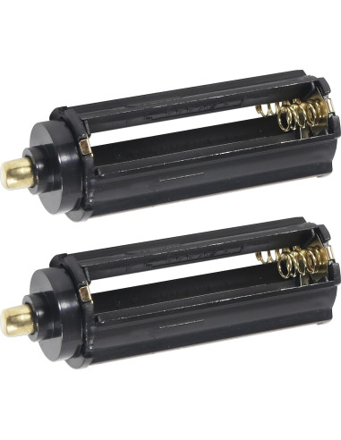 10pcs Soporte de Batería Cilíndrica Negra para 3 Baterías AAA