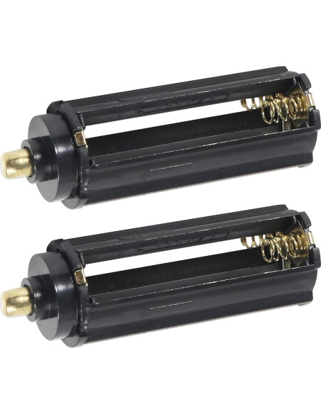 10pcs Soporte de Batería Cilíndrica Negra para 3 Baterías AAA