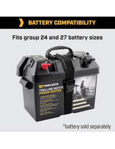Caja de Batería Marina Minn Kota 1820175 con Medidor 12V 2