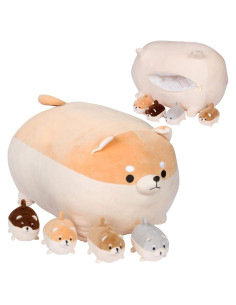 Juguete de Peluche PixieCrush Shiba Inu y 4 Cachorros