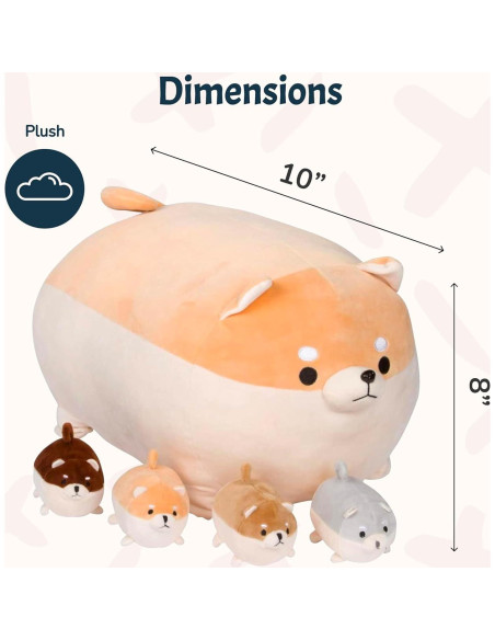 Juguete de Peluche PixieCrush Shiba Inu y 4 Cachorros Juguete de Peluche PixieCrush Shiba Inu y 4 Cachorros