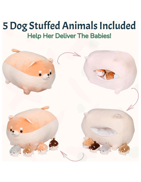 Juguete de Peluche PixieCrush Shiba Inu y 4 Cachorros Juguete de Peluche PixieCrush Shiba Inu y 4 Cachorros