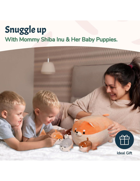Juguete de Peluche PixieCrush Shiba Inu y 4 Cachorros Juguete de Peluche PixieCrush Shiba Inu y 4 Cachorros
