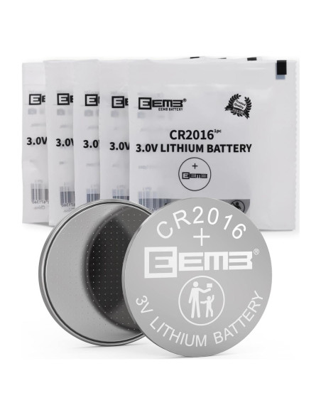 Paquete de 5 Baterías de Litio CR2016 EEMB 3V 85mAh