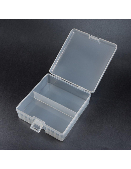 Caja de Almacenamiento de Baterías uxcell Transparente 156x150x56mm