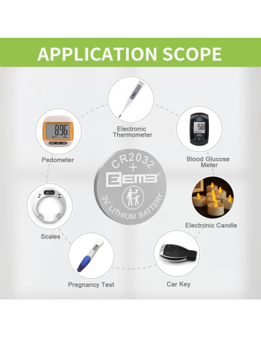 Baterías de Litio EEMB CR2032 - Paquete de 20 Unidades 3V