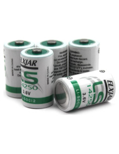 Paquete de 5 Baterías de Litio LS-14250 3.6V 1200mAh para Medidores