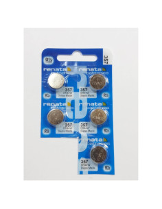Baterías Renata 357 Óxido de Plata 0% Mercurio - Paquete de 5