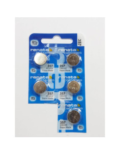 Baterías Renata 357 Óxido de Plata 0% Mercurio - Paquete de 5 2