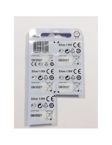 Baterías Renata 357 Óxido de Plata 0% Mercurio - Paquete de 5