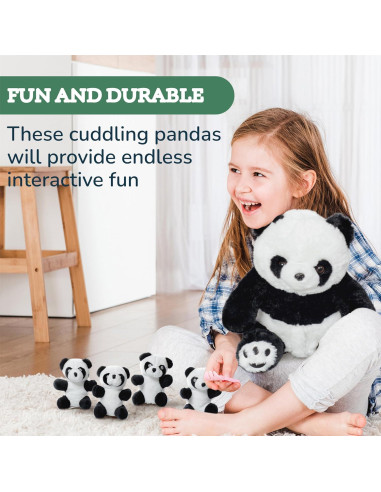 Panda de Peluche Gigante PixieCrush con 4 Panditas